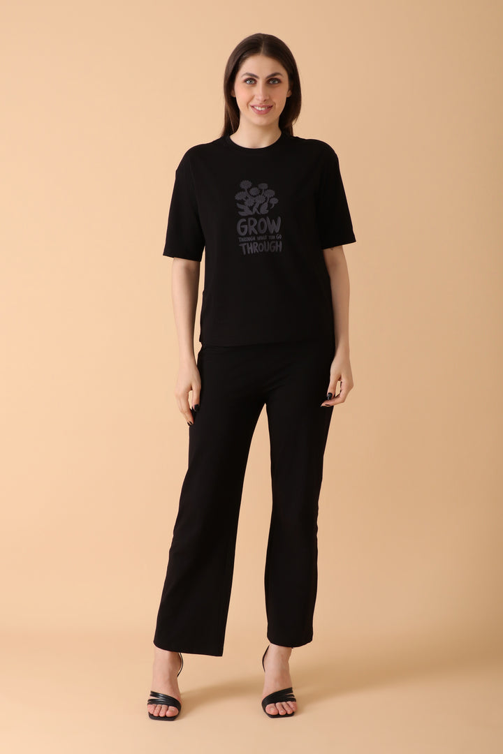 Cloud Nine Co-ord set Black Bloom