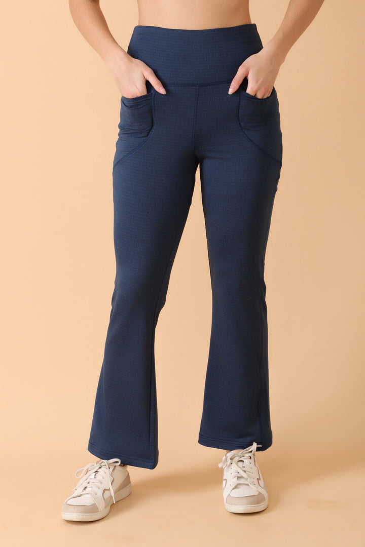 Jacquard Flare Leggings Teal