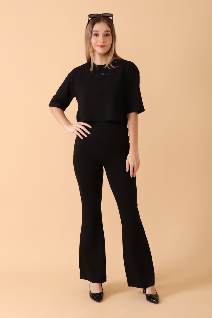 GROW Lounge Luxe Co-ord Set Bae Black