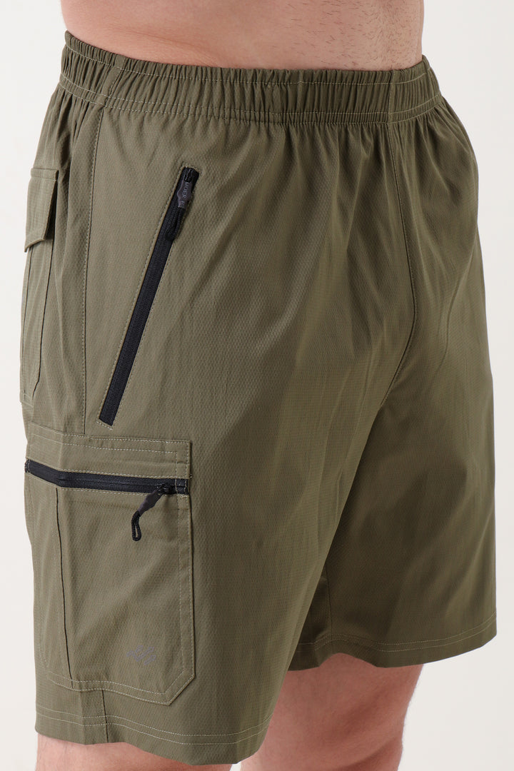 Elasto Cargo Shorts Olive