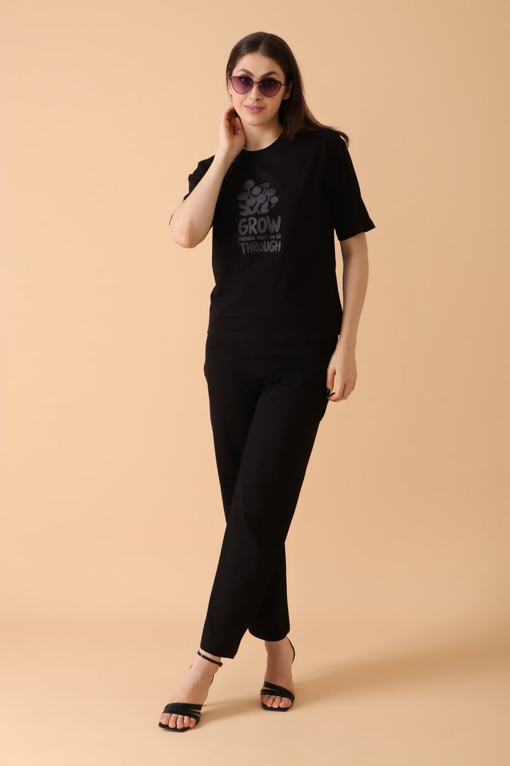 Cloud Nine Co-ord set Black Bloom