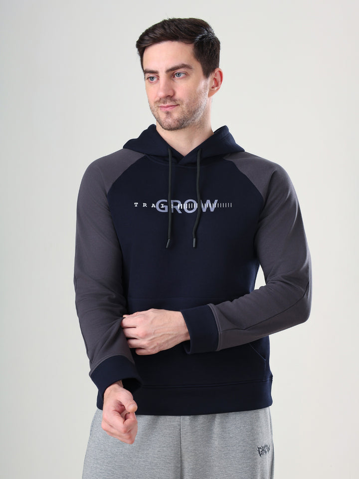 Grow Raglan Comfy Hoodie Navy