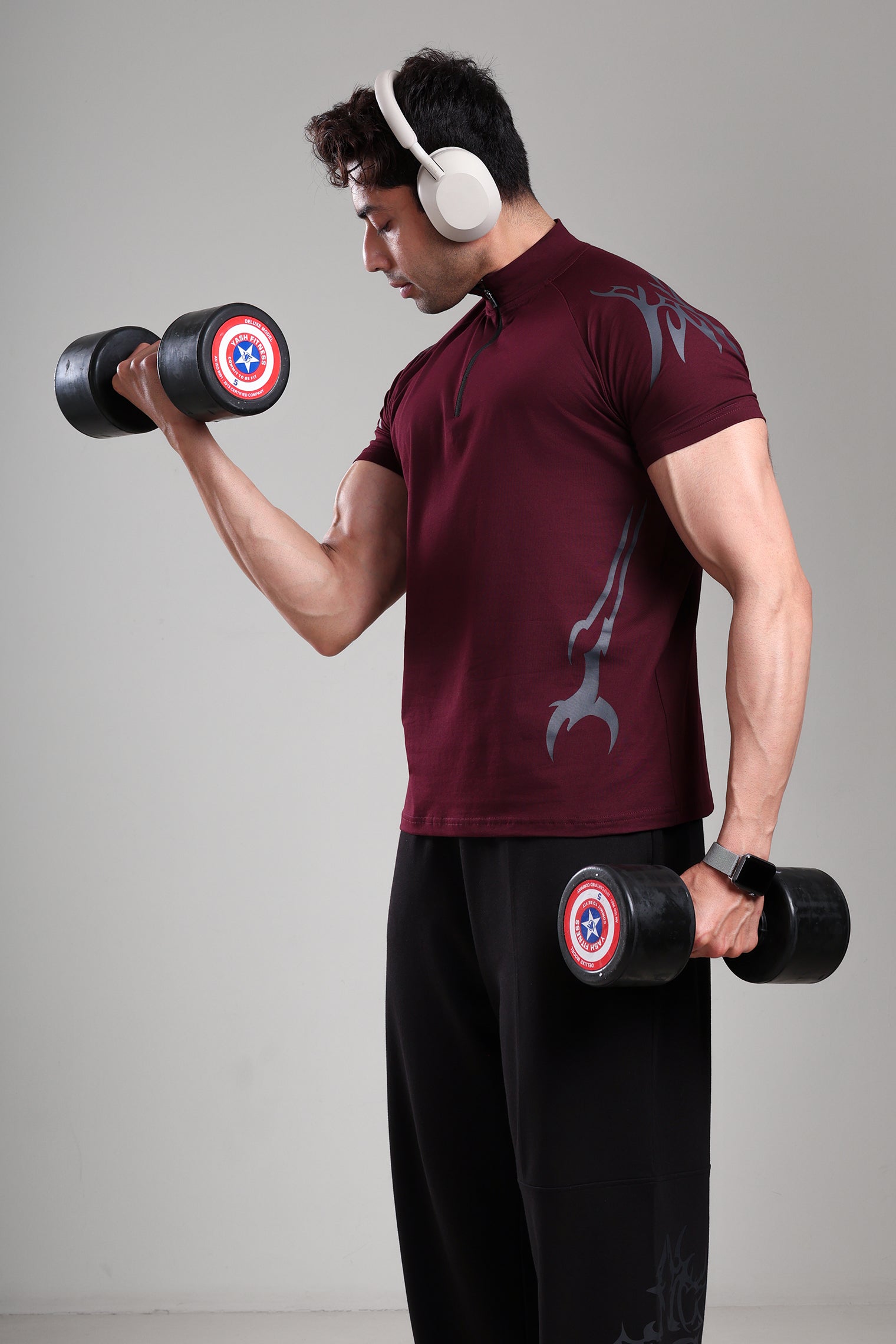 GROW ShadowTribe Zip Tshirt Wine