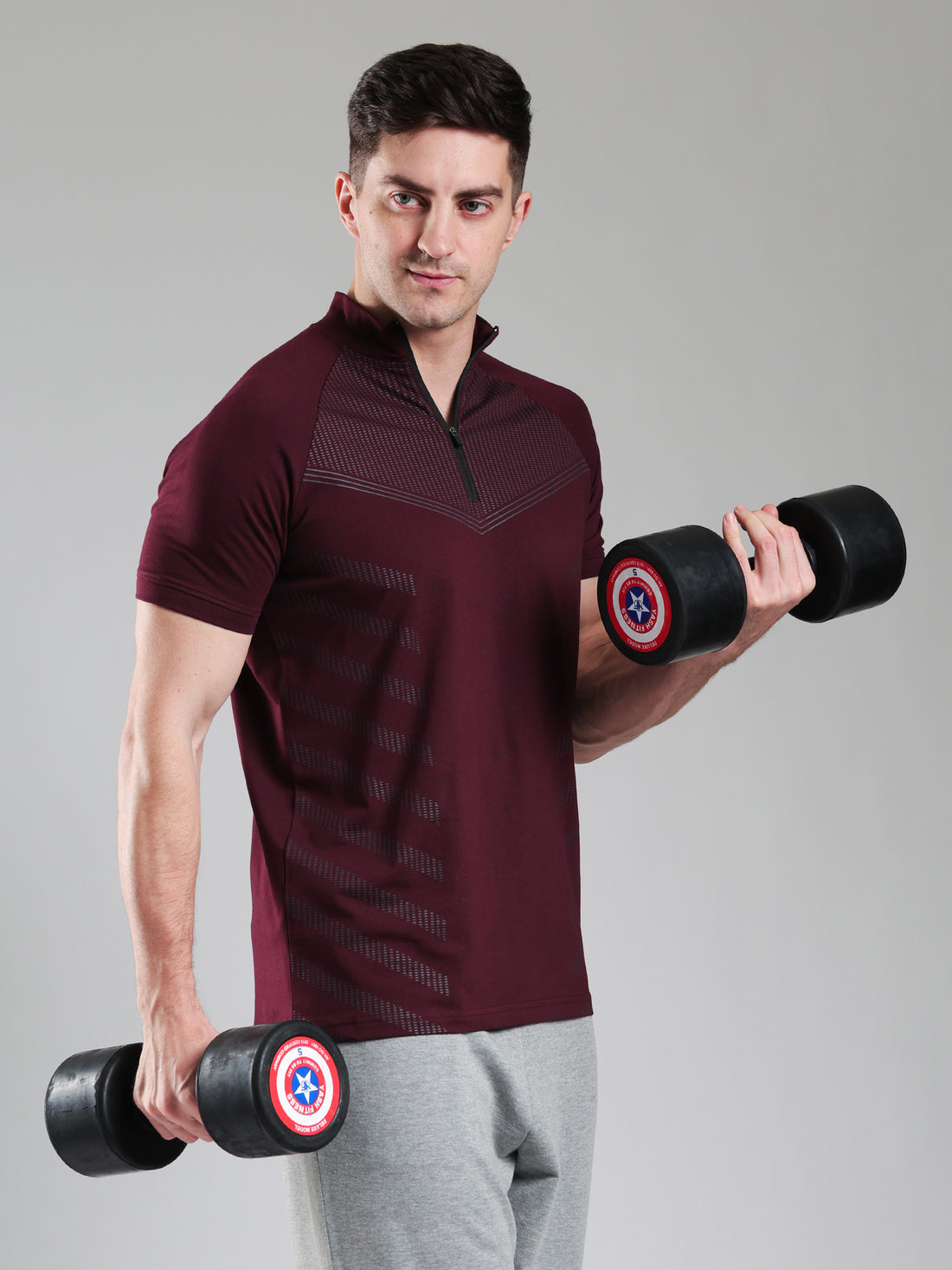 Grow AeroFlex Quarter Zip T-Shirt Wine