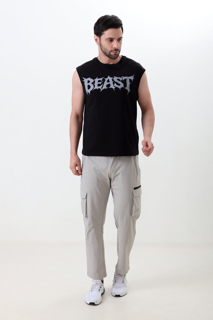 Beast oversize sleeveless T-shirt