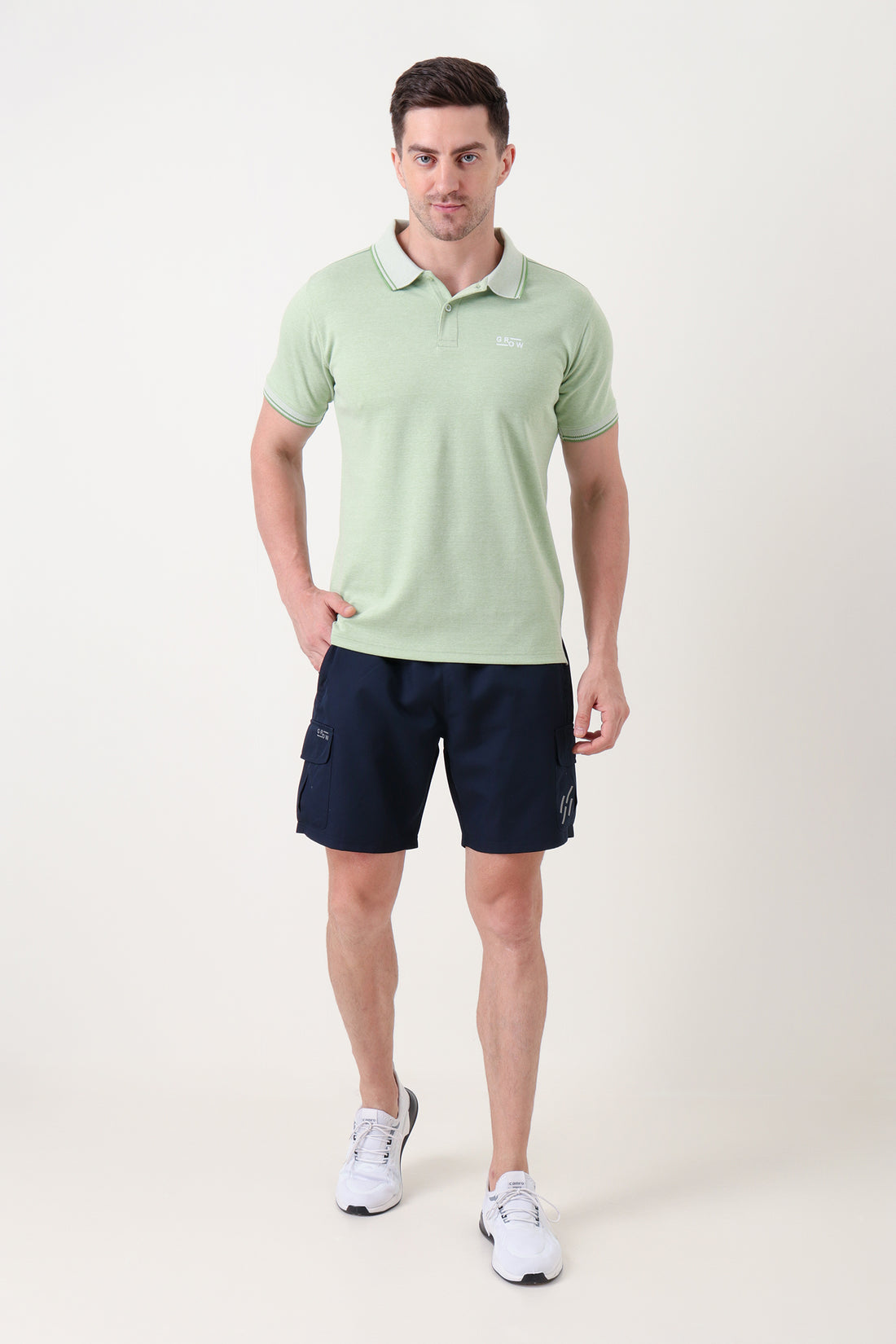 Dobby Cargo Shorts Navy