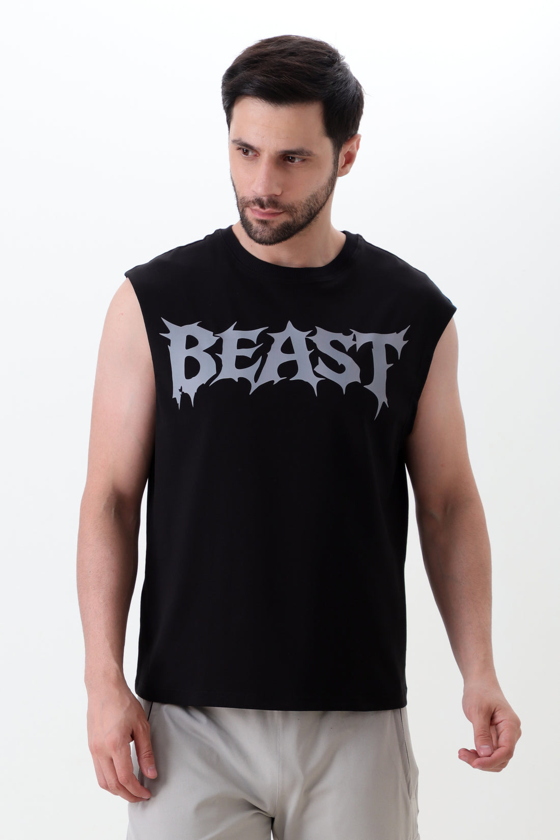 Beast oversize sleeveless T-shirt
