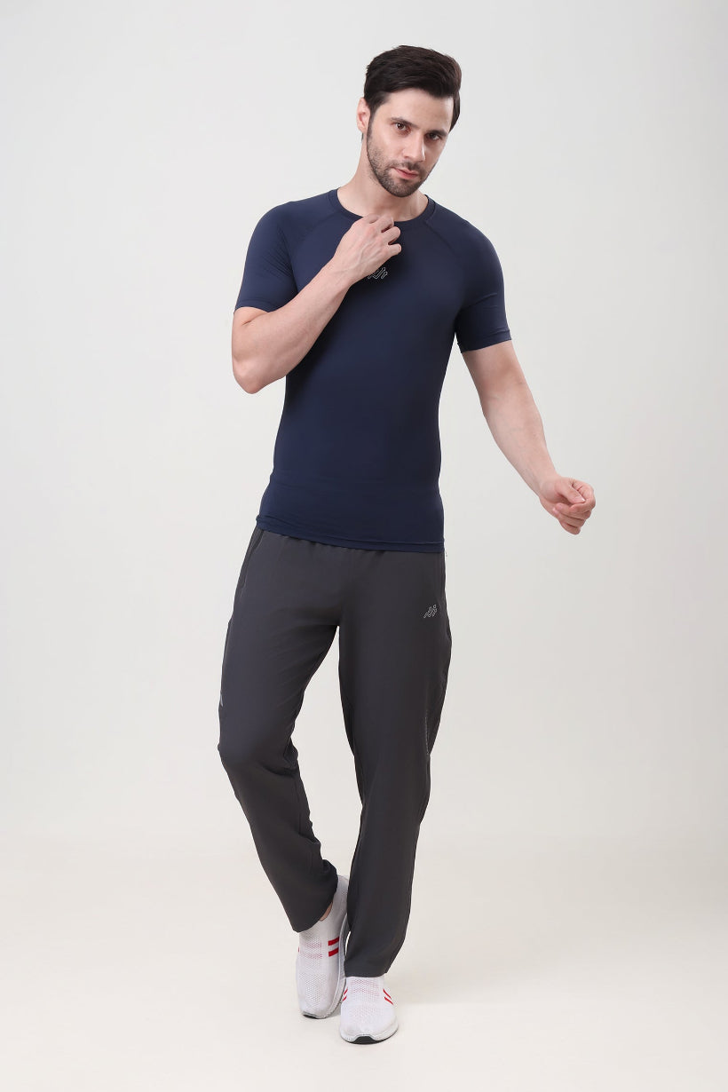 Nylon Compression T-shirt Navy Blue