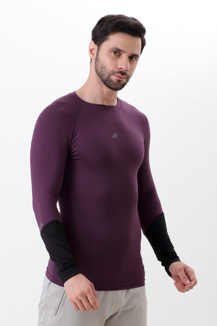 Elevate Compression T-shirt Plum
