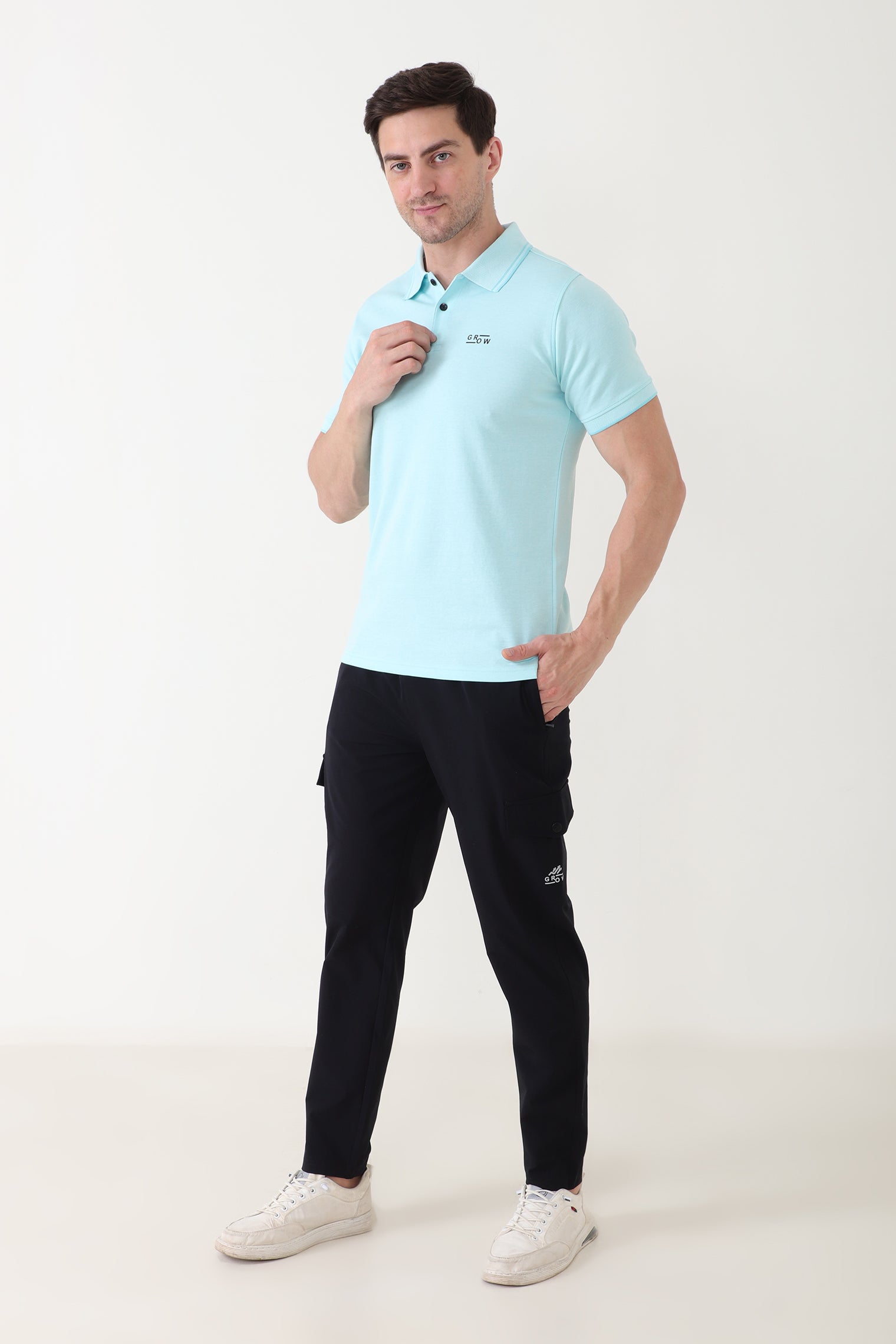 Premium Polo T-shirt Aqua