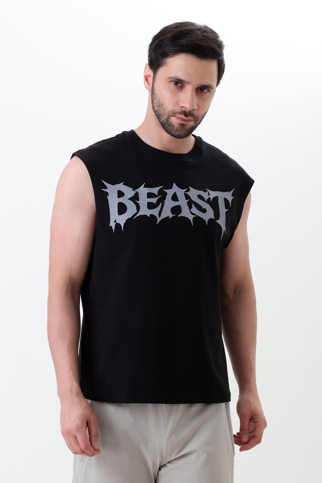 Beast oversize sleeveless T-shirt