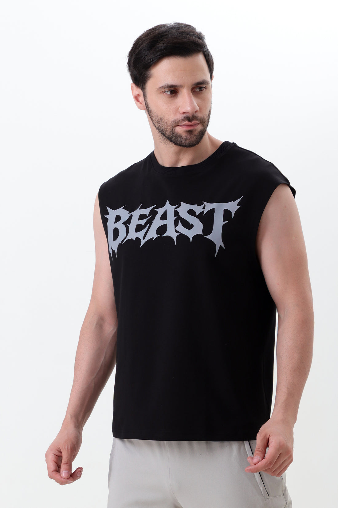 Beast oversize sleeveless T-shirt