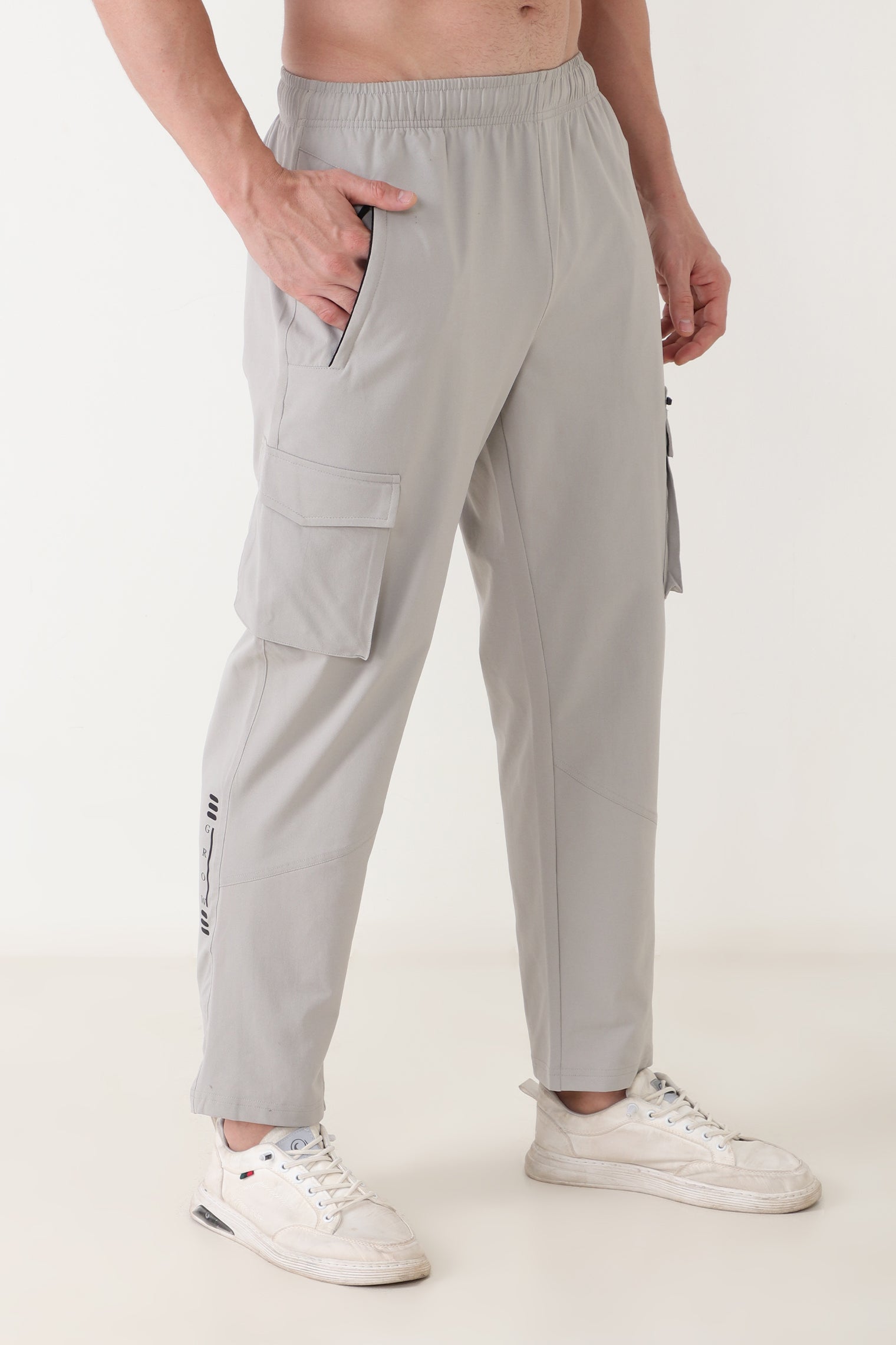 GROW Relax cargo Joggers Light Grey
