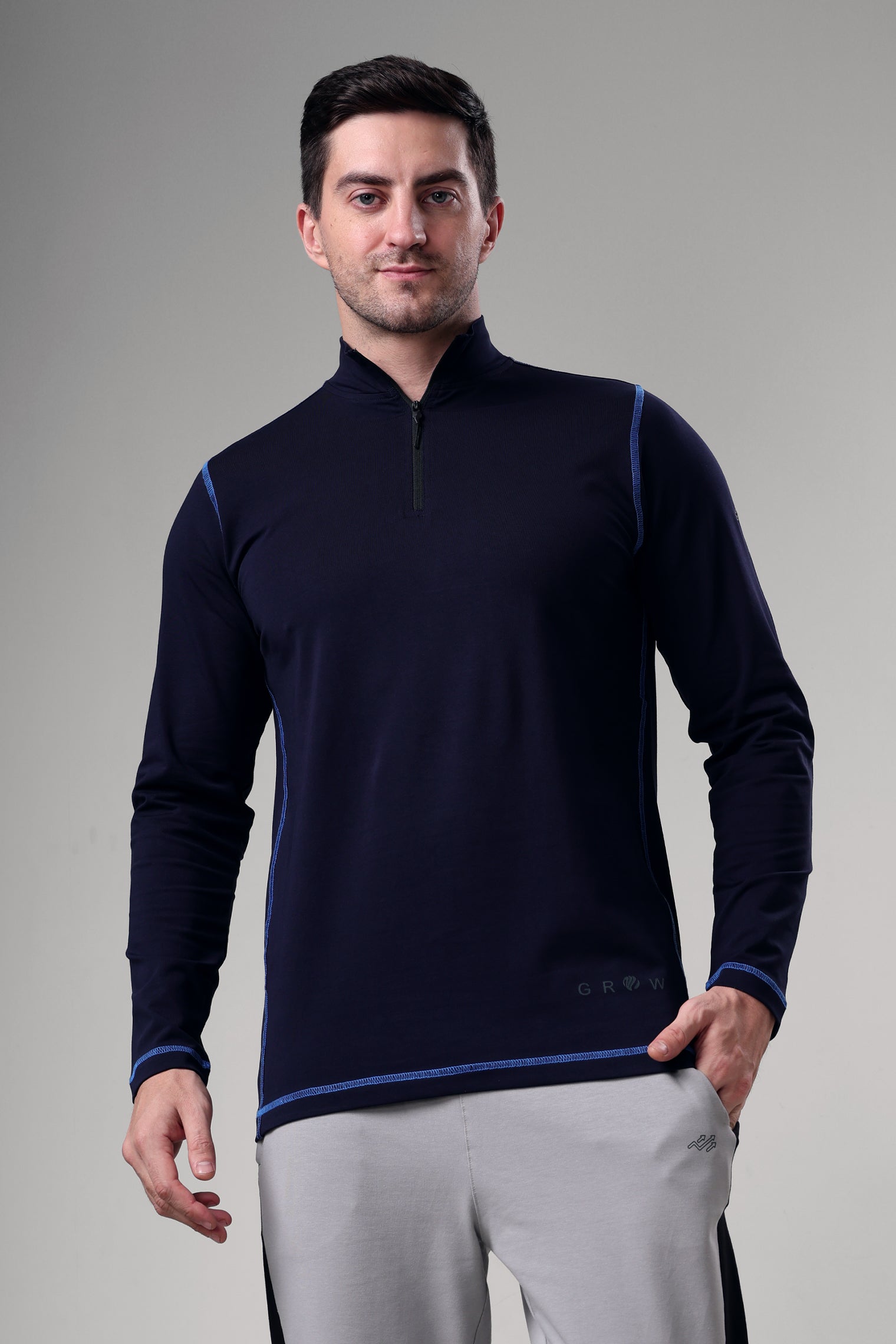 Grow 5T Quarter Zip T-shirt Navy