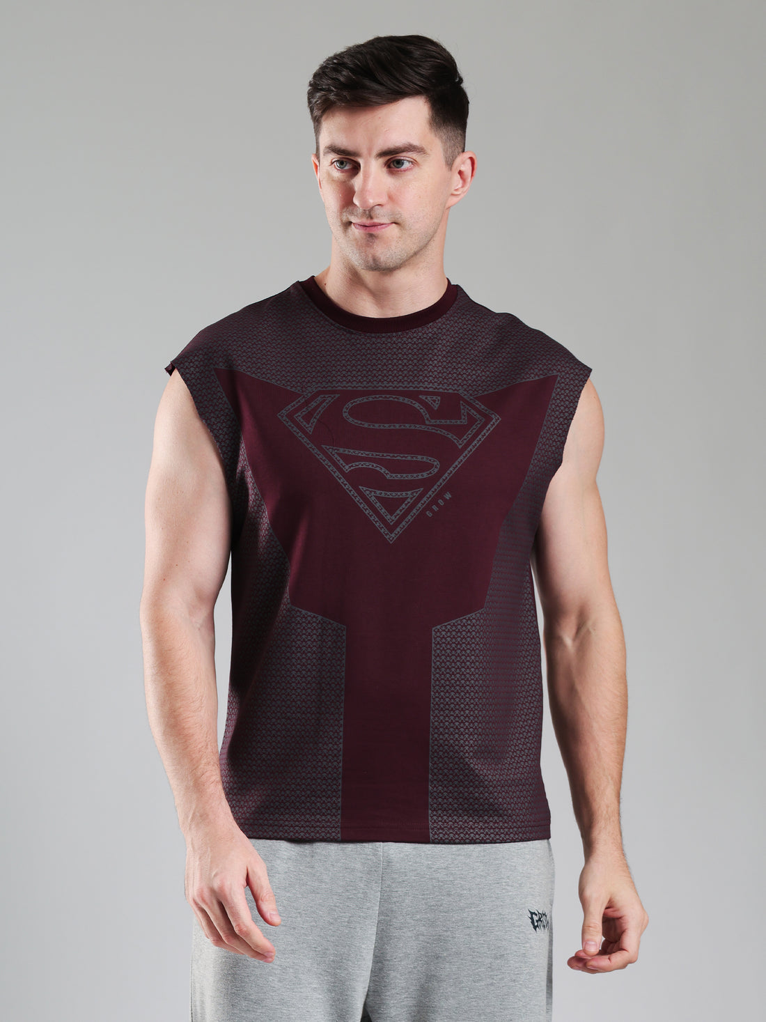 Superman Capsleeves Tee Maroon
