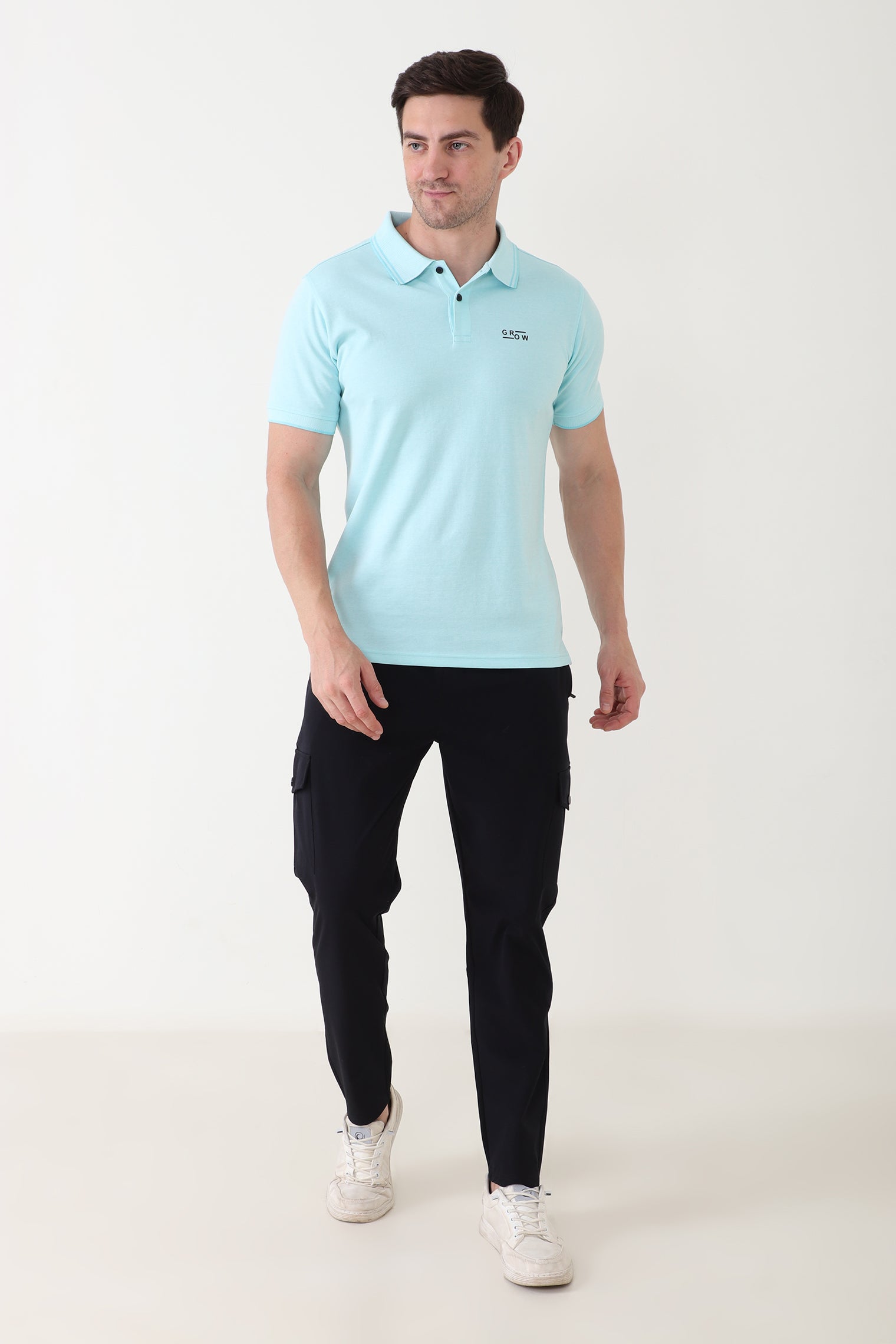 Premium Polo T-shirt Aqua