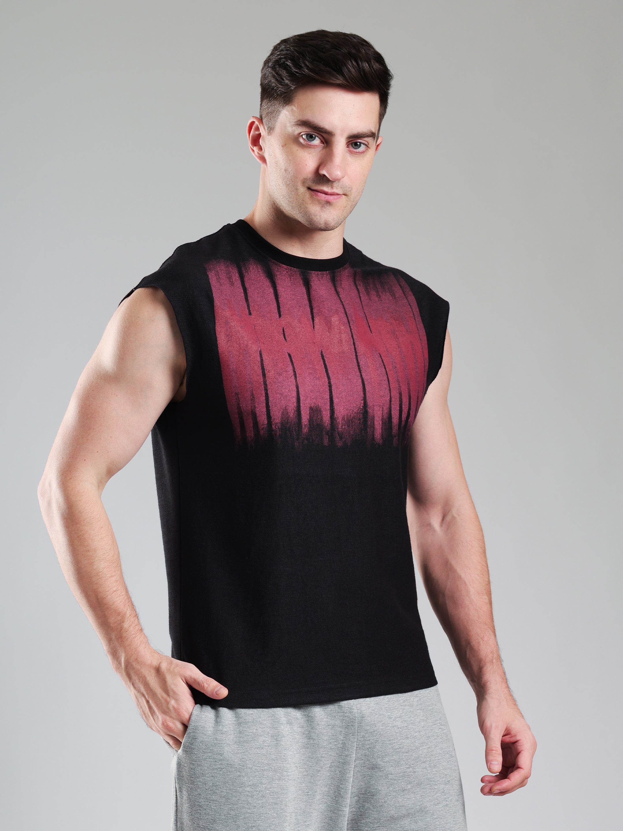 Grow ShadowDrip Capsleeves Tee Black maroon