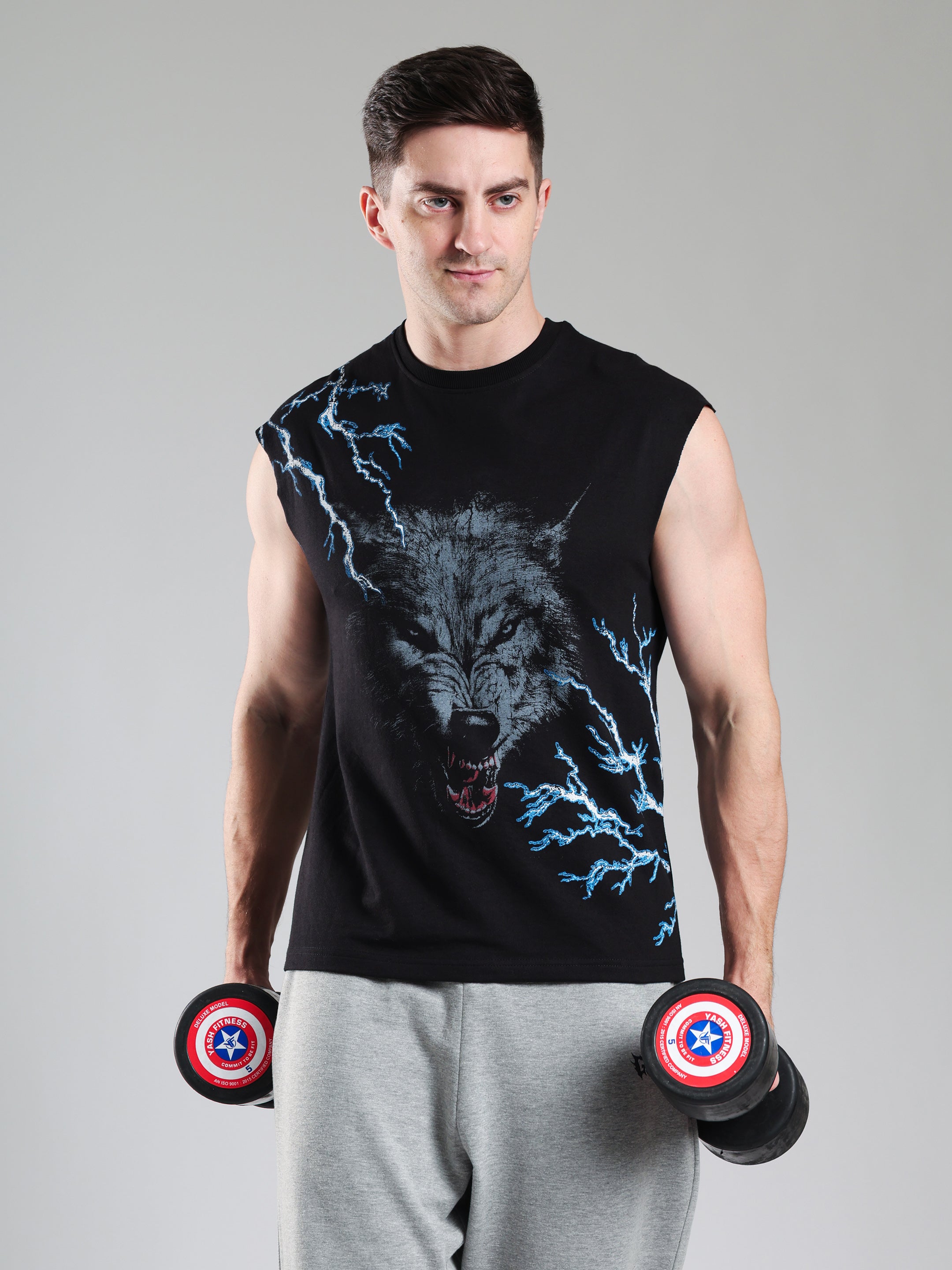 Grow ThunderWolf Capsleeves Tee Black