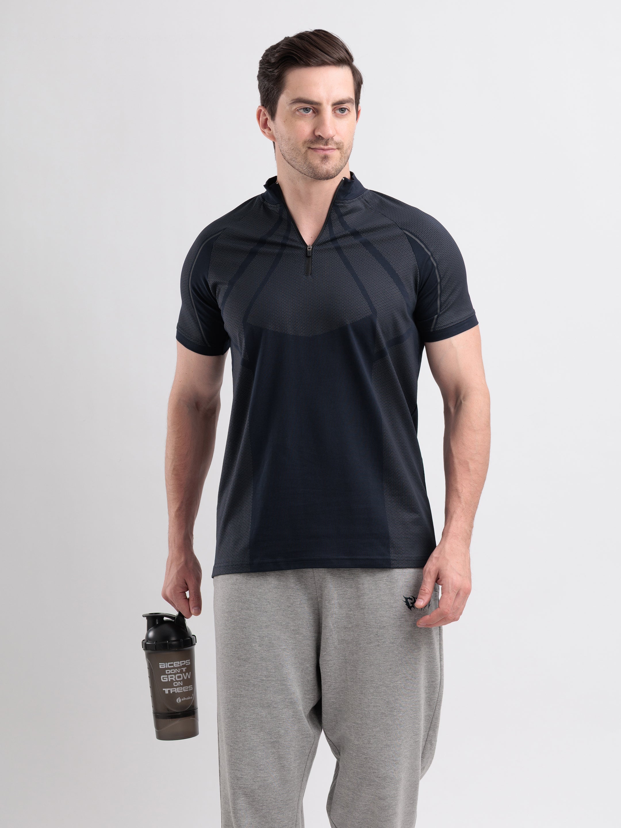 GROW Elevate Quarter Zip Tee Navy