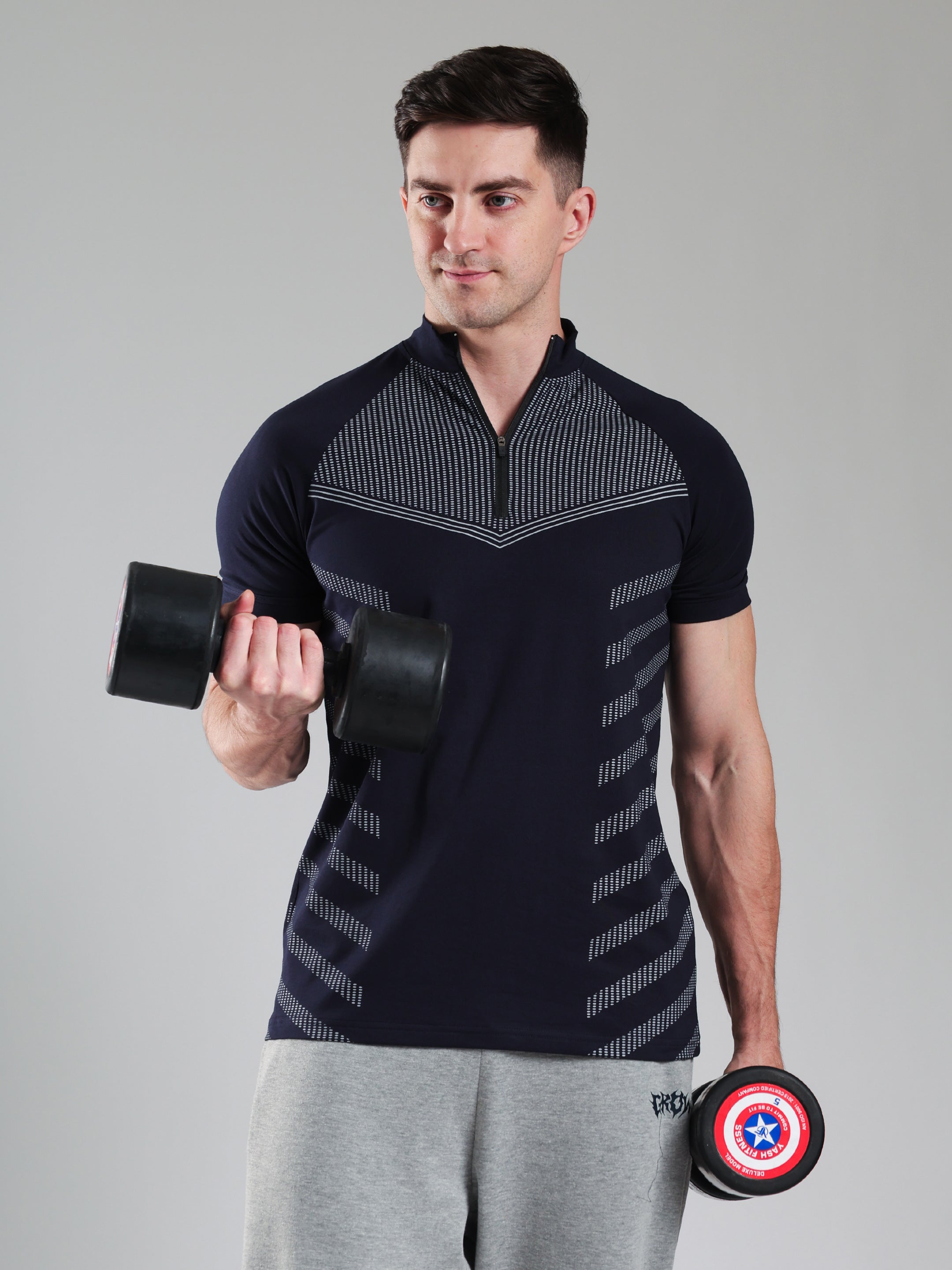 Grow AeroFlex Gym T-Shirt Navy