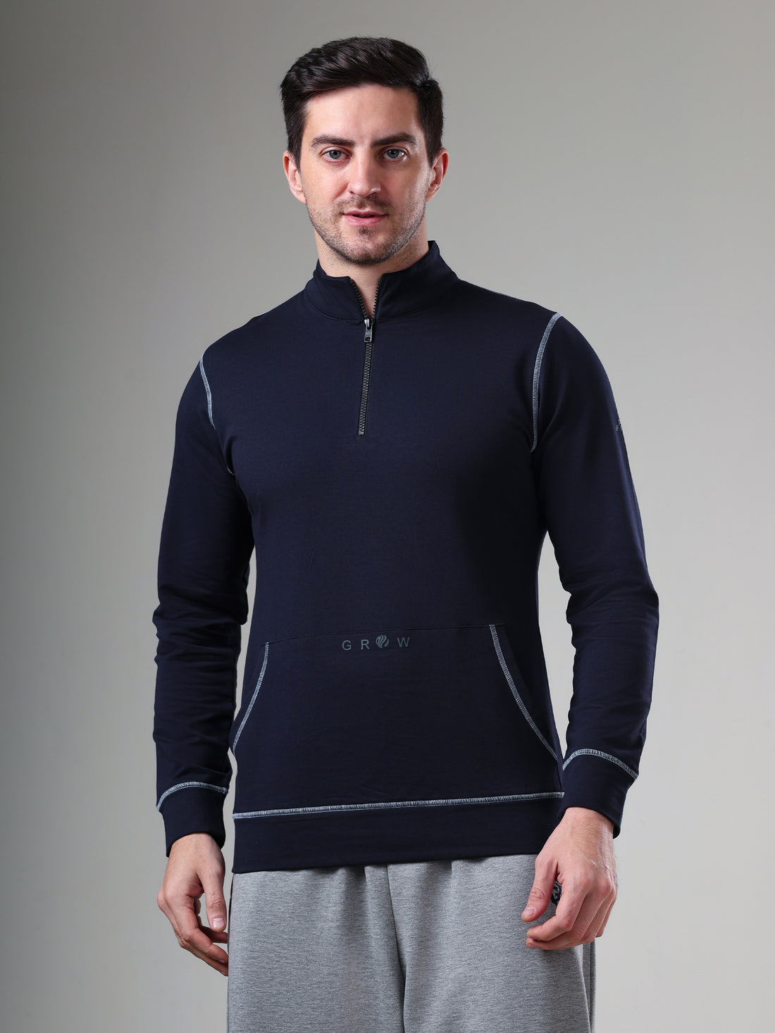 Grow 5T Pullover Navy Grey