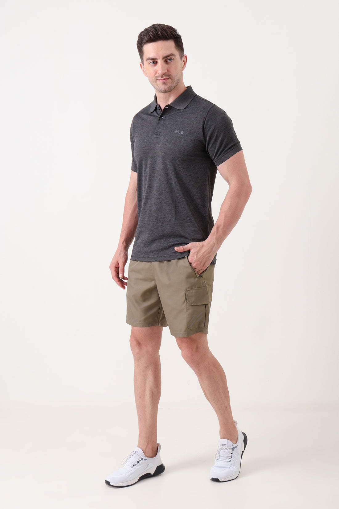 Dobby Cargo Shorts Olive