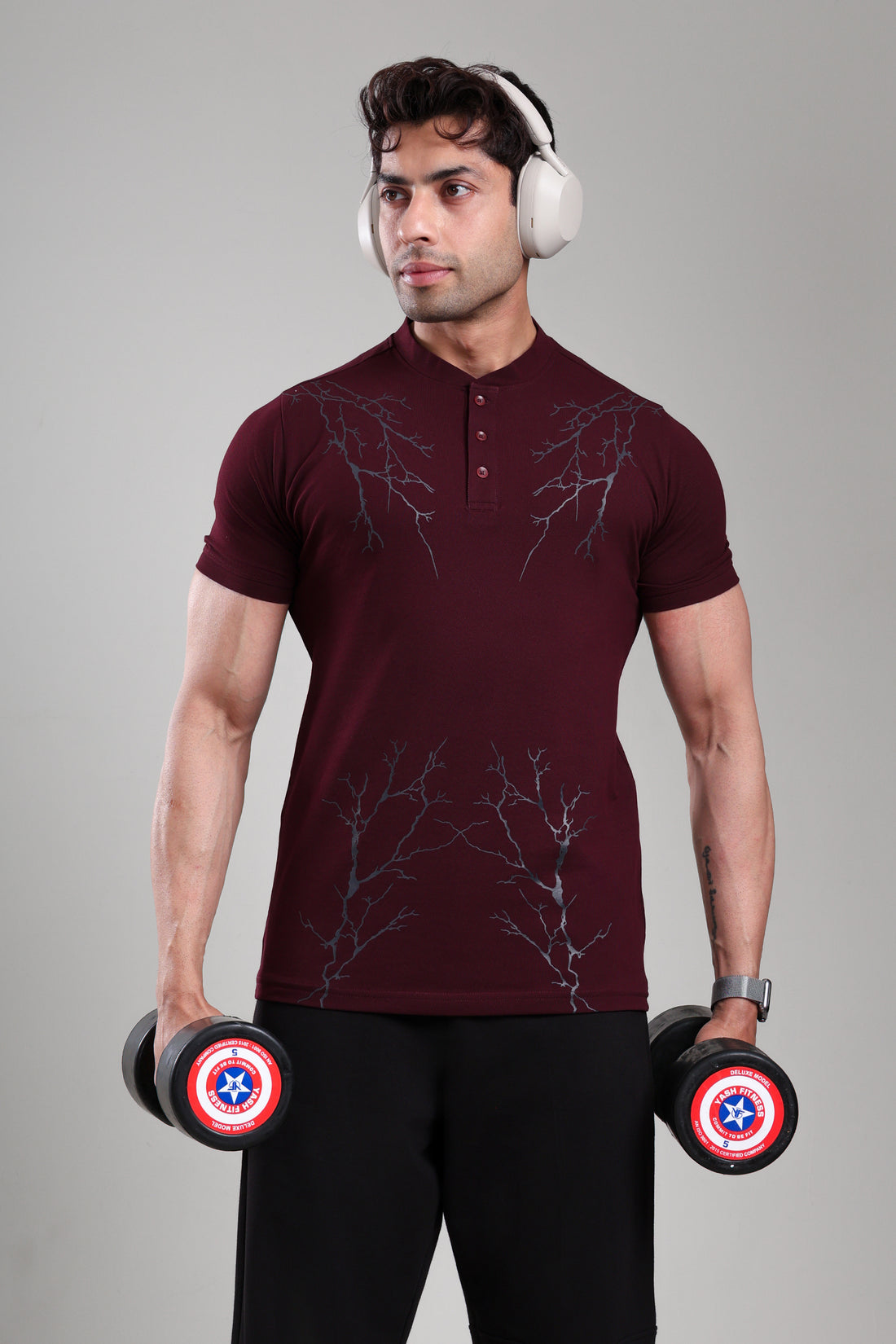 GROW Luxe Henley T-Shirt Wine