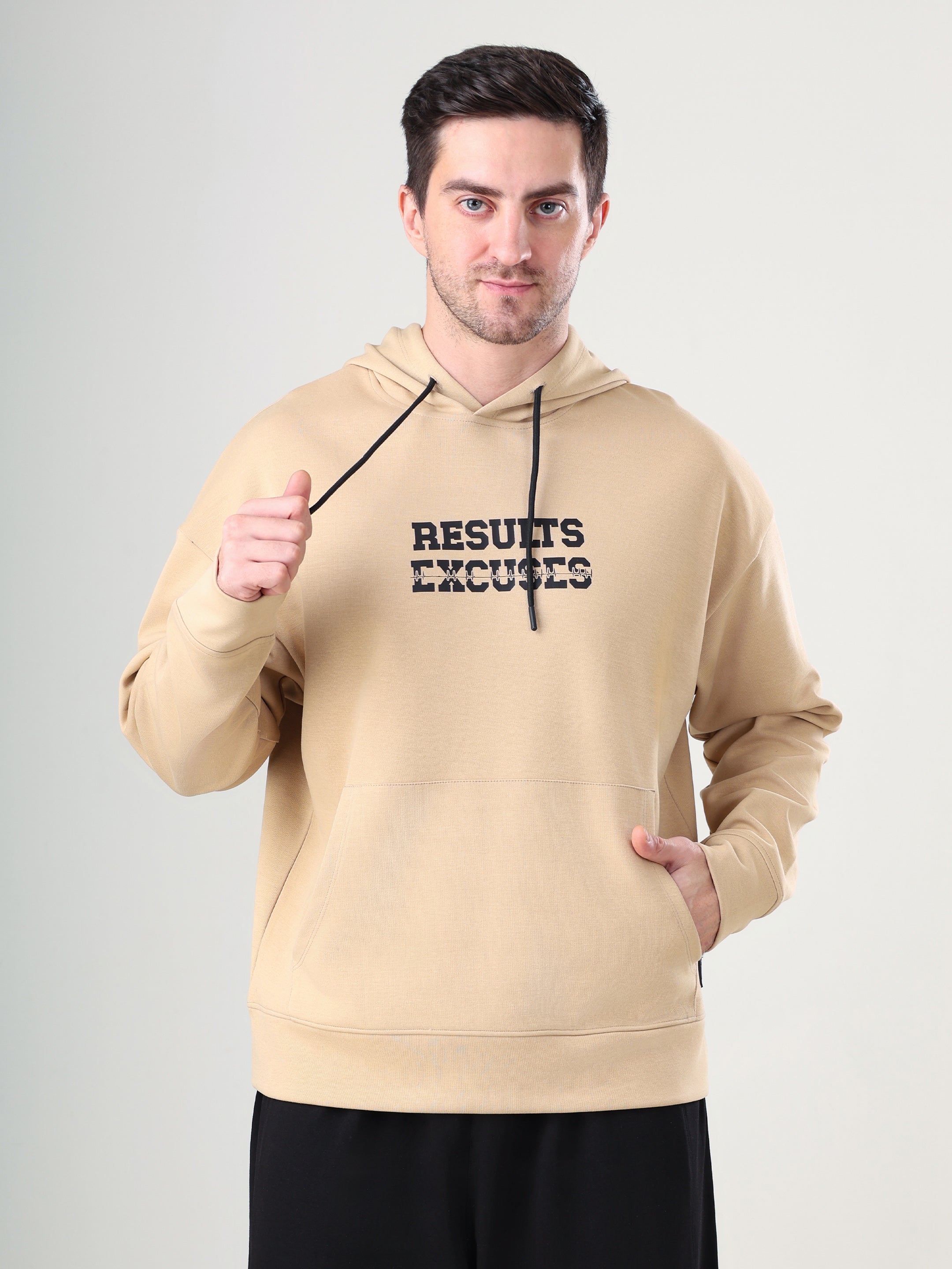 Result Oversize Hoodie Beige