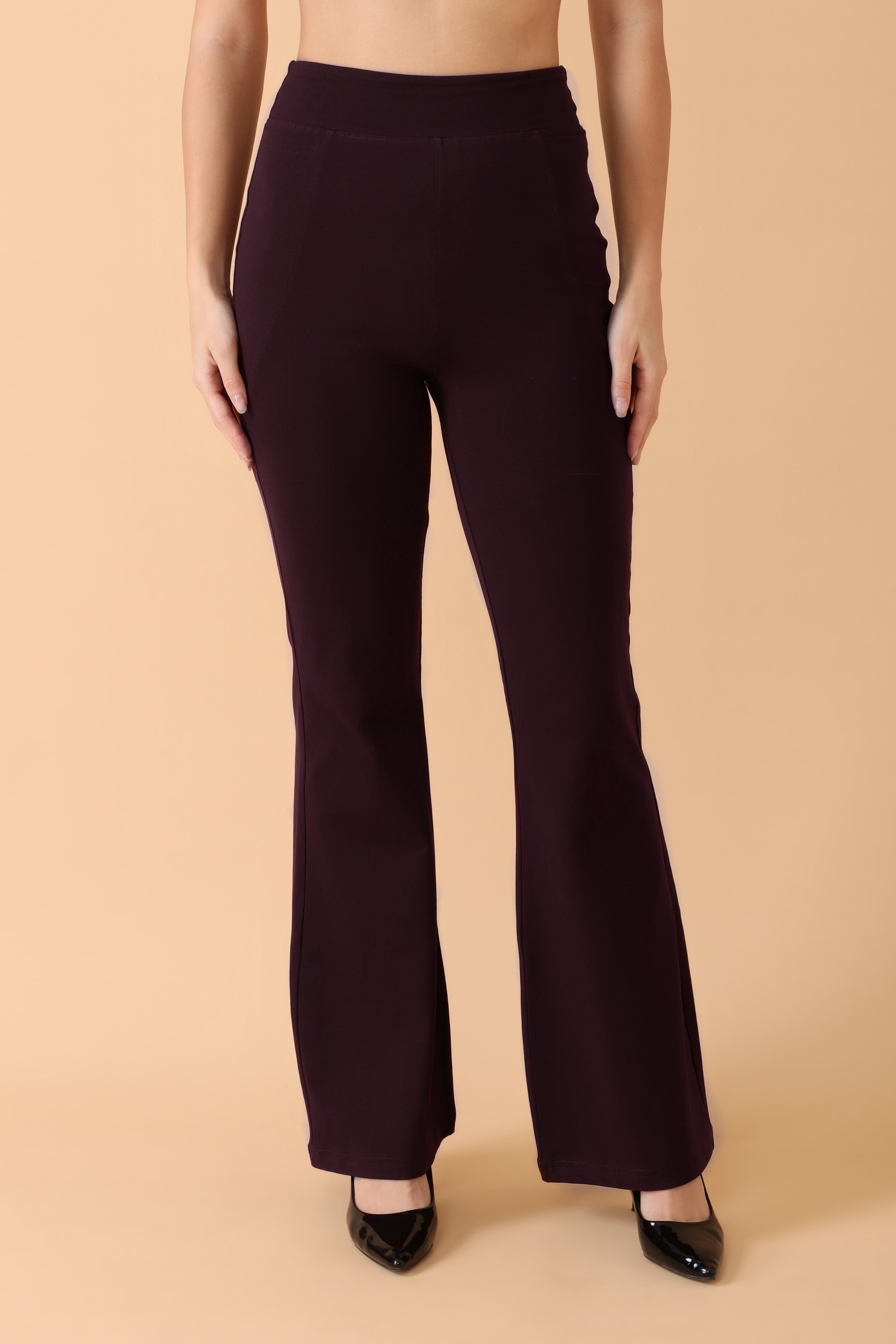 Easy Breezy Flare Pant Velvet Wine