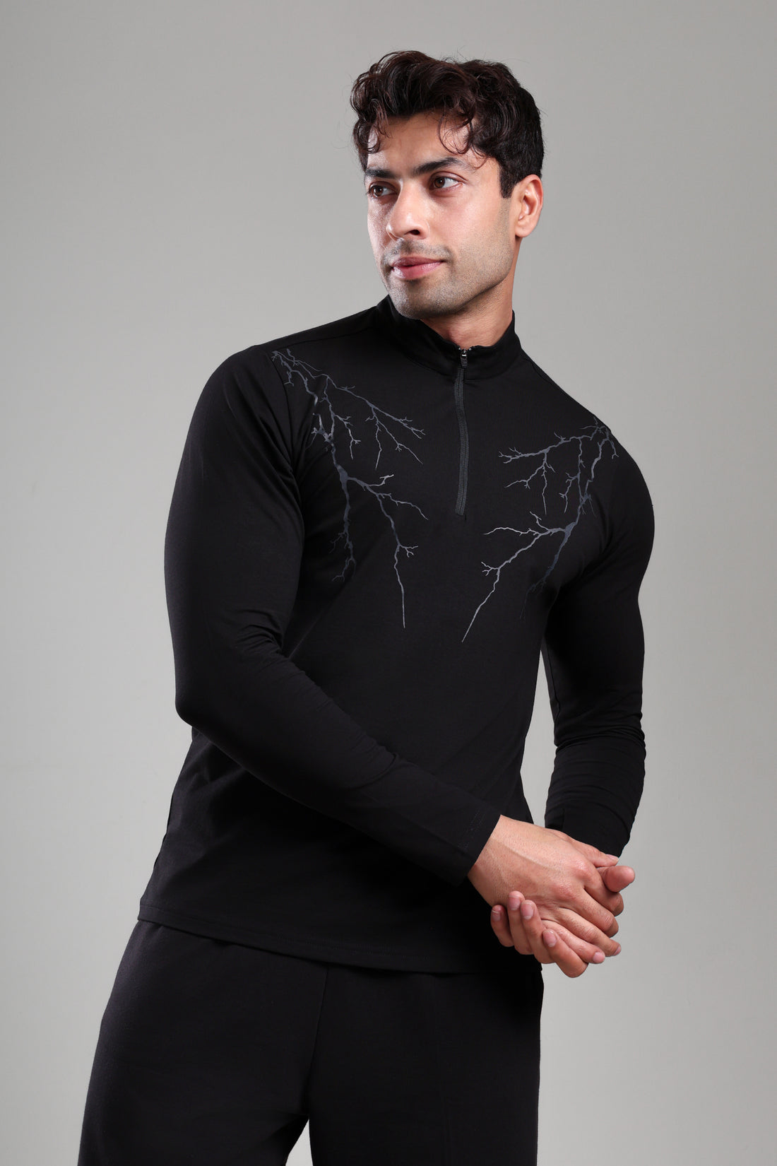 GROW ThunderFlex Zip Tshirt Black