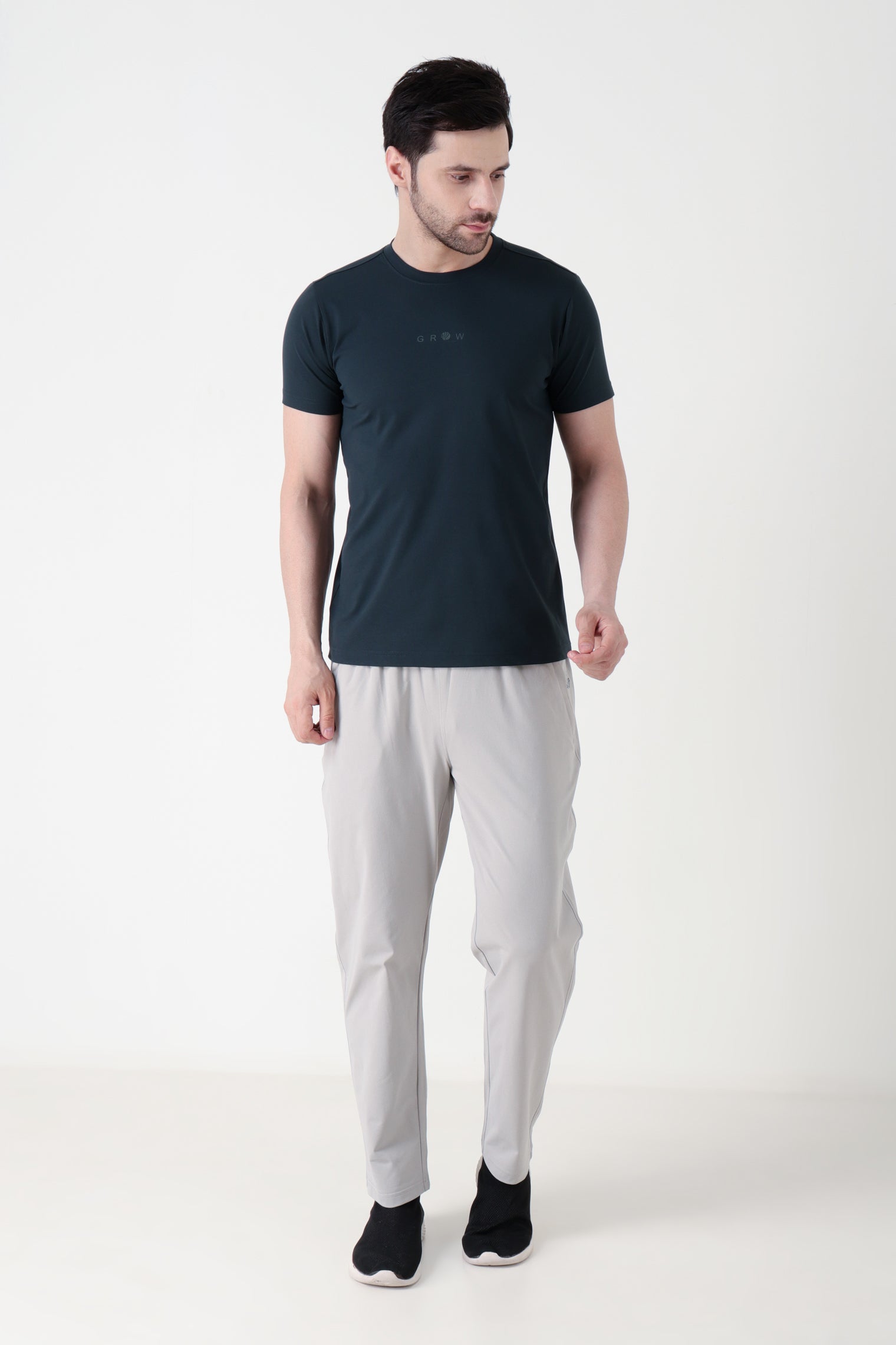 GROW Relaxed Comfy Joggers Light Grey