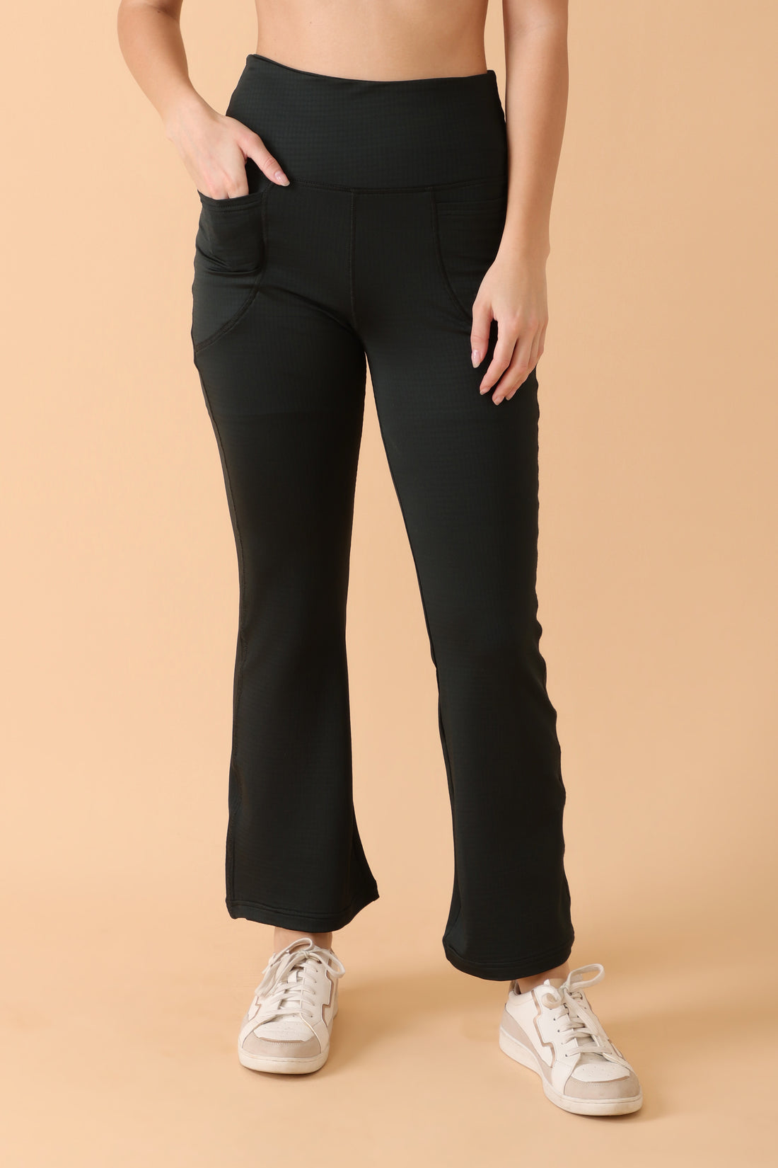 Jacquard Flare Leggings Olive