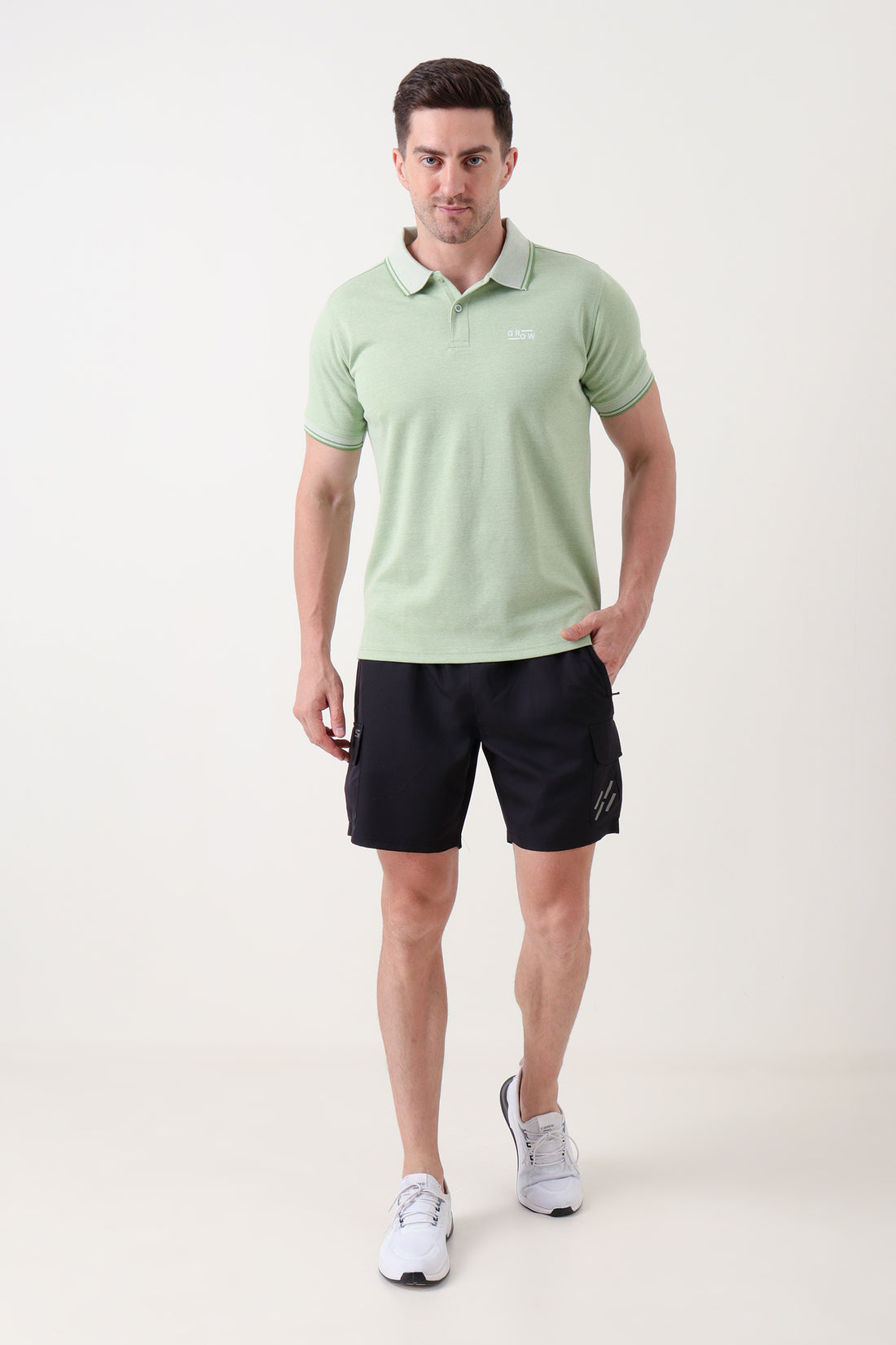 Dobby Cargo Shorts Black
