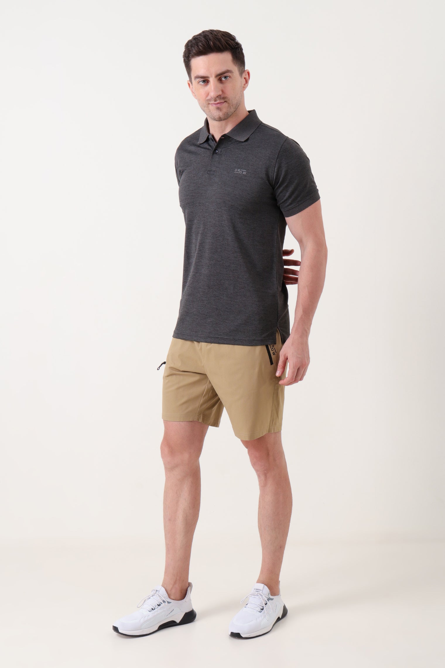 Elasto Cargo Shorts Khaki