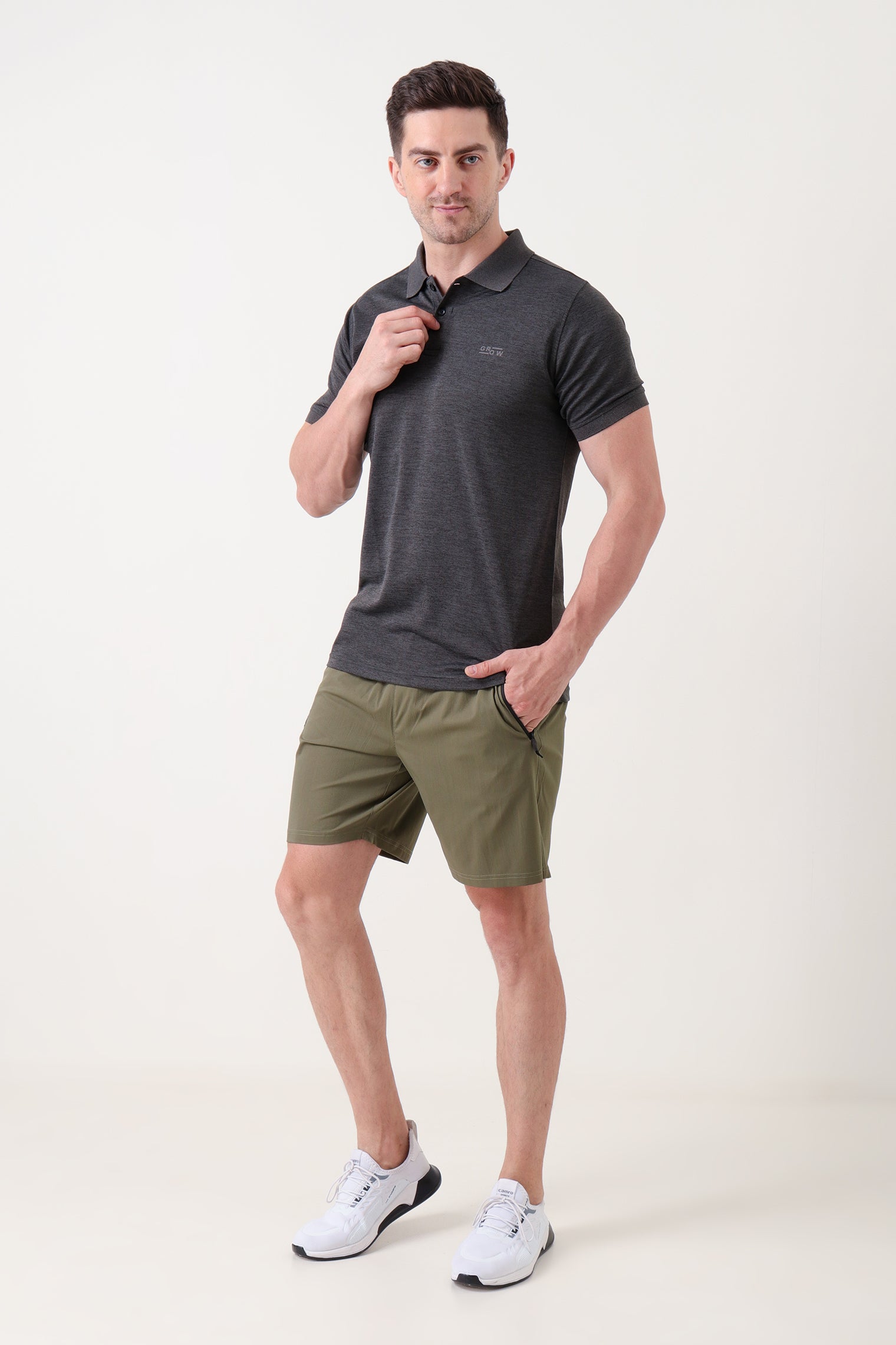 Elasto Cargo Shorts Olive