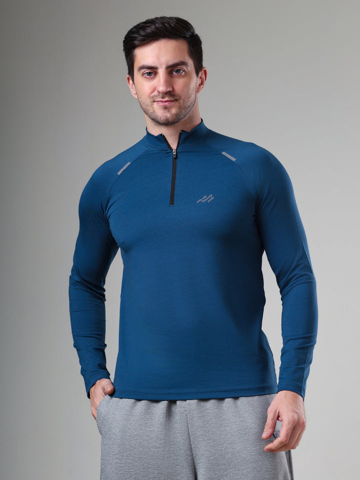 Raglan Quarter Zip T-Shirt Airforce