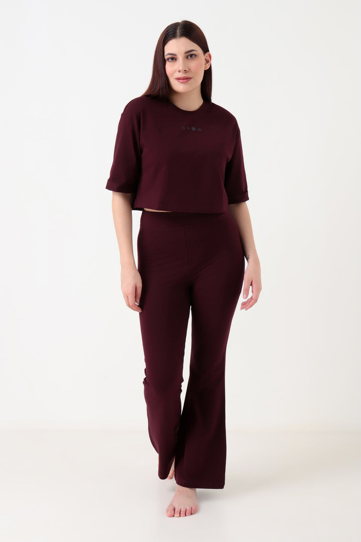 All Day Ease Co-ord Set Wine