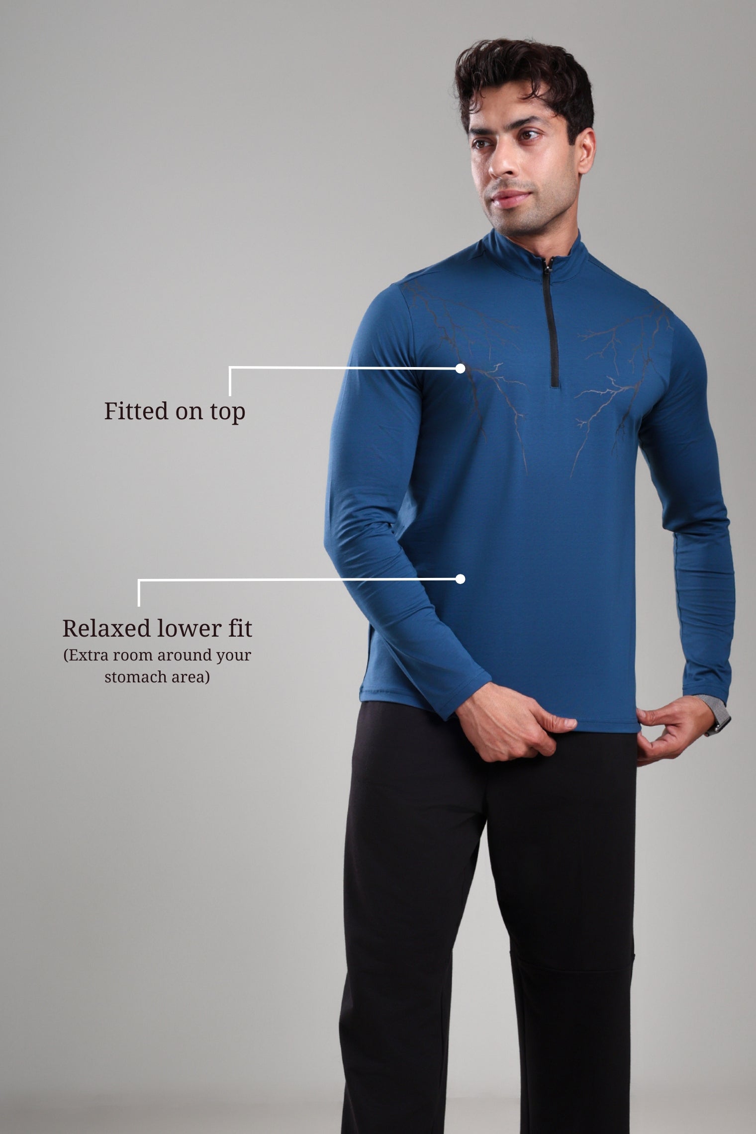 GROW ThunderFlex Zip Tshirt Airforce
