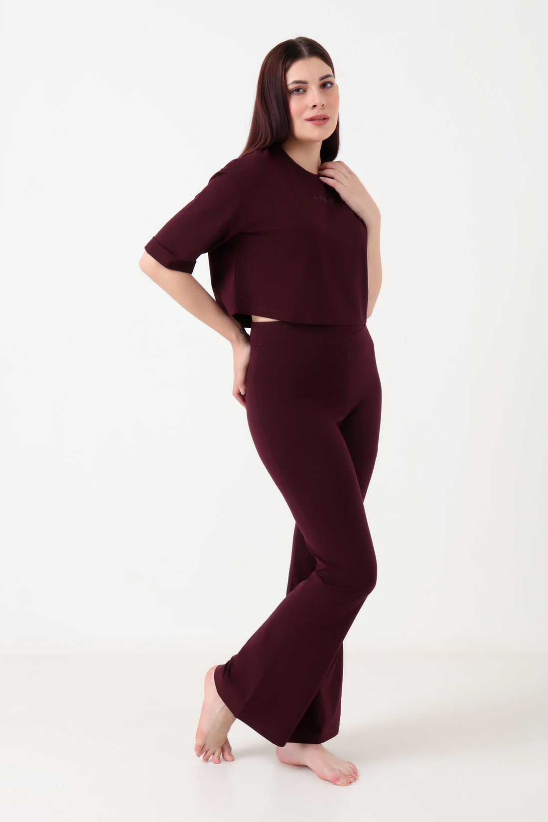 All Day Ease Co-ord Set Wine
