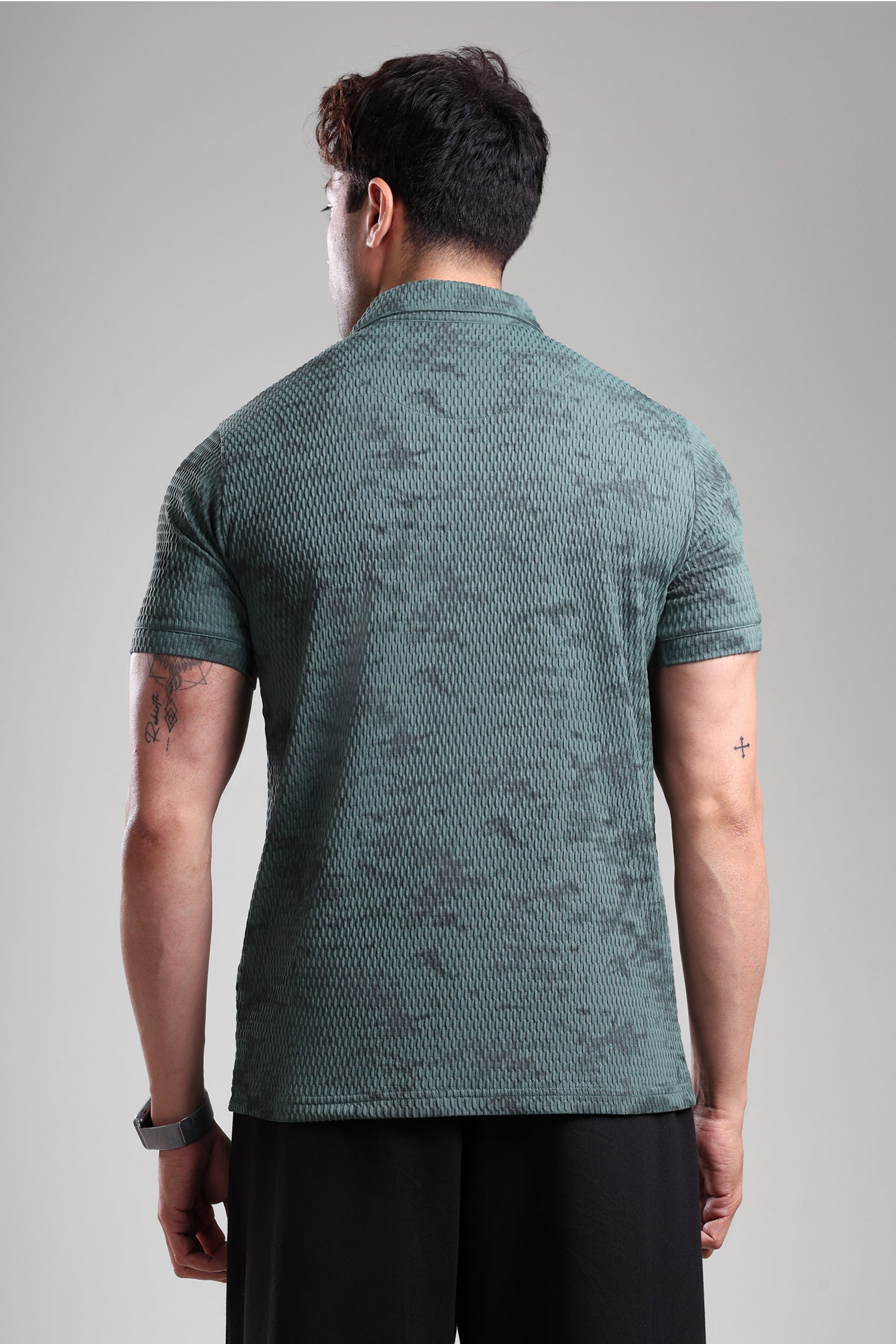 GROW Textured Polo Tee Olive