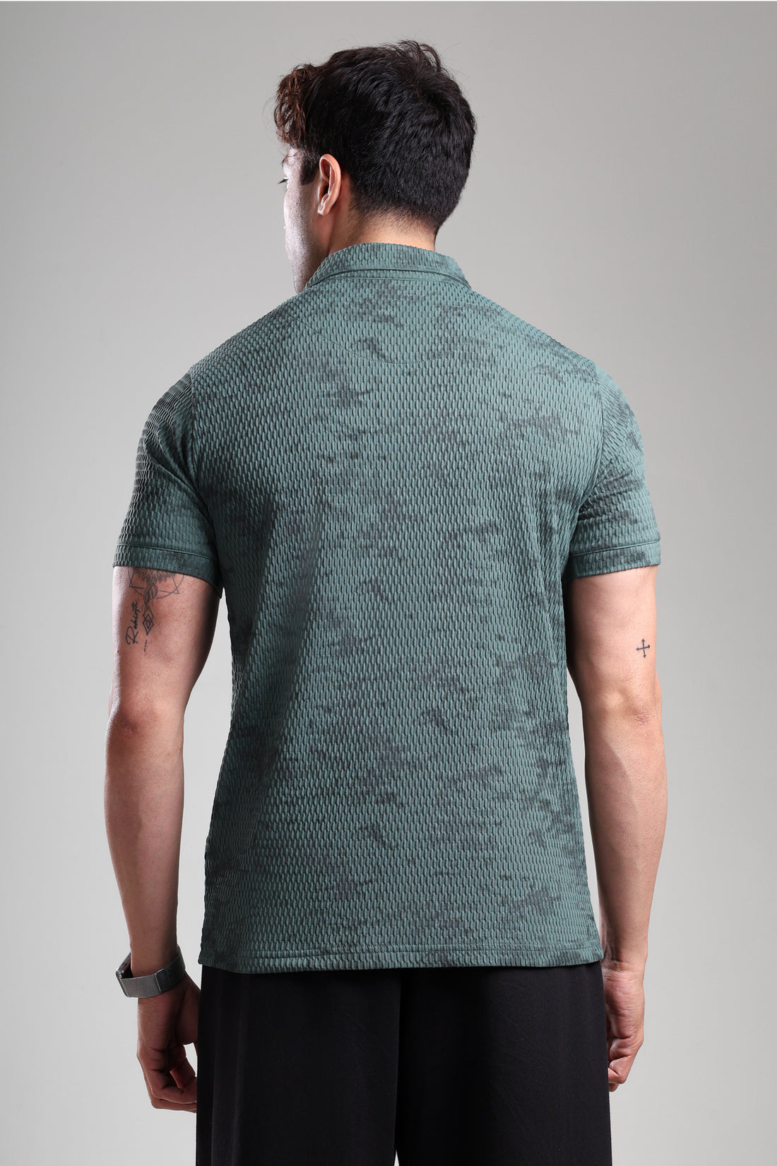 GROW Textured Polo Tee Olive