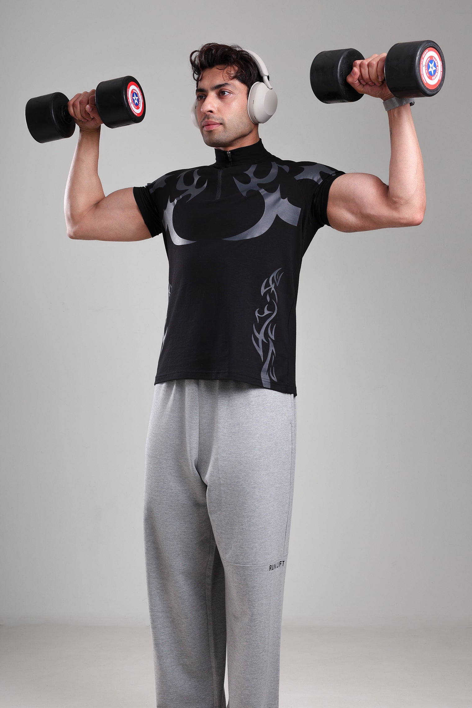 Quarter zip aero Tshirt Black