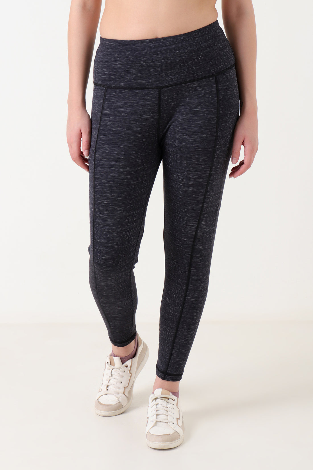 Melange Leggings Black