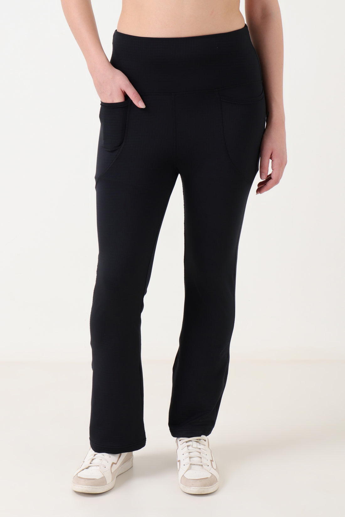 Jacquard Flare Leggings Black