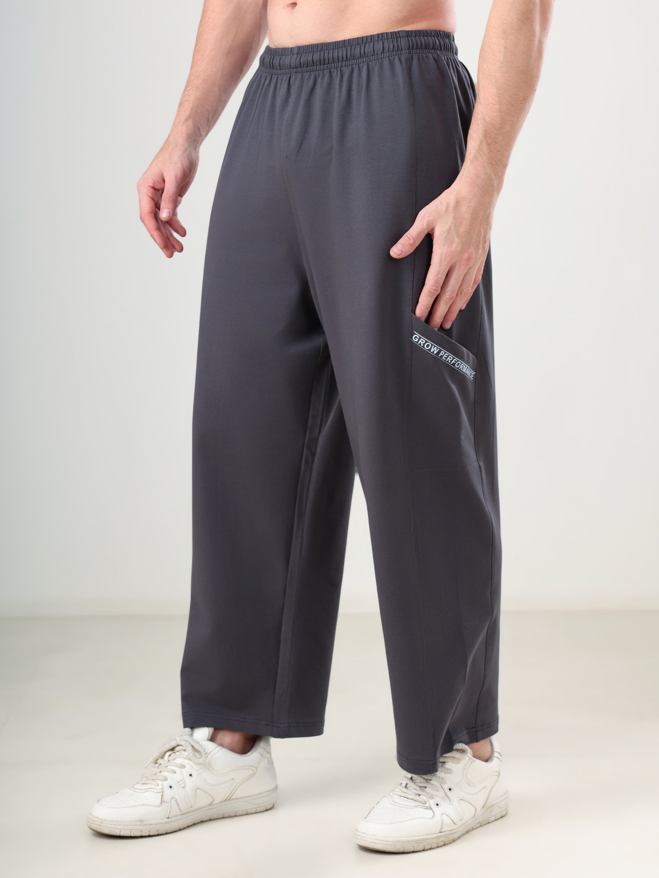 Grow Performance Wide Joggers Dark Grey