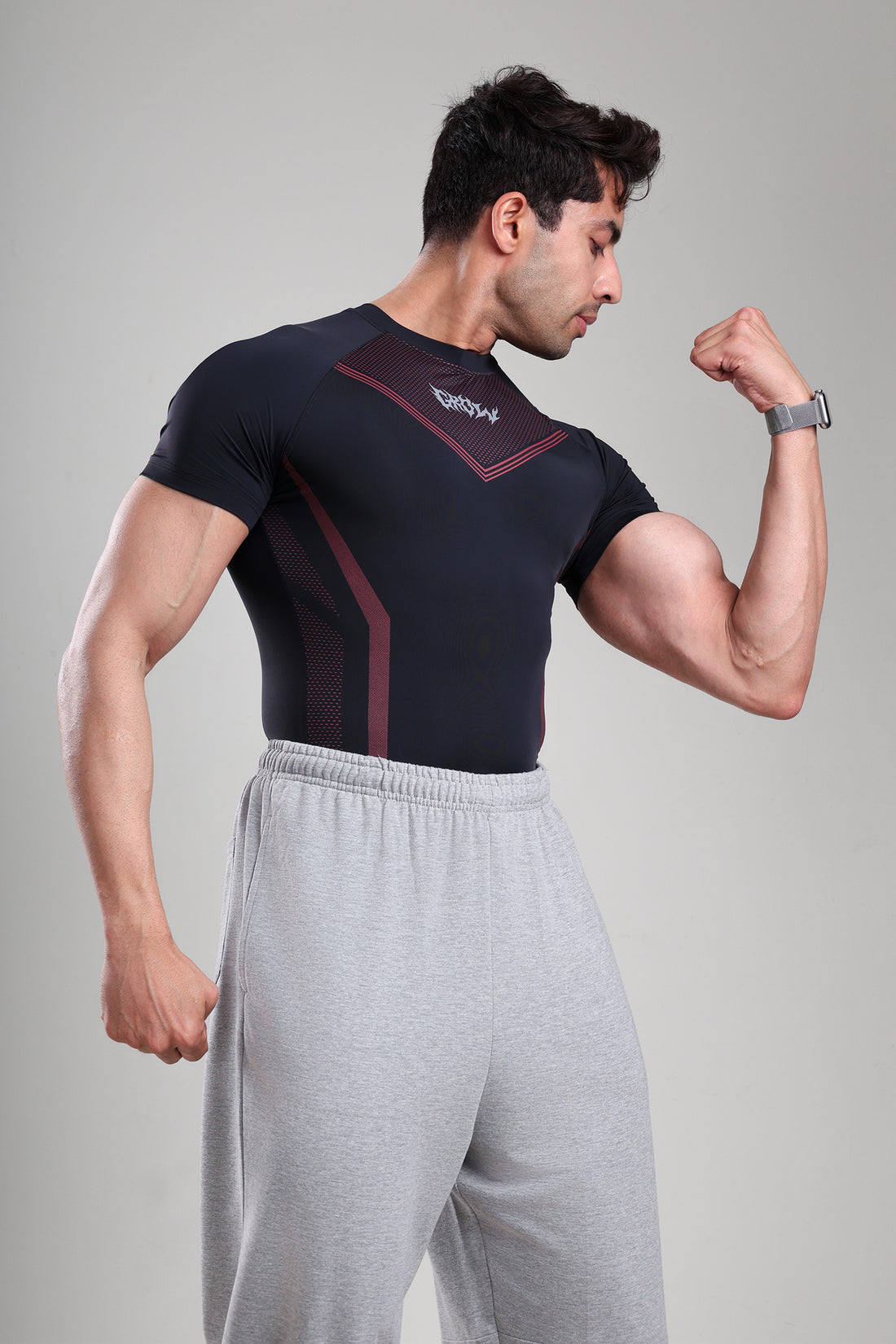 GROW Alpha Compression Black/Maroon