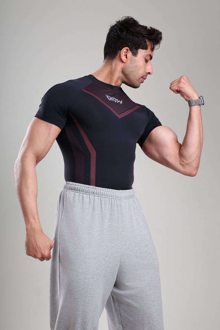 GROW Alpha Compression Black/Maroon