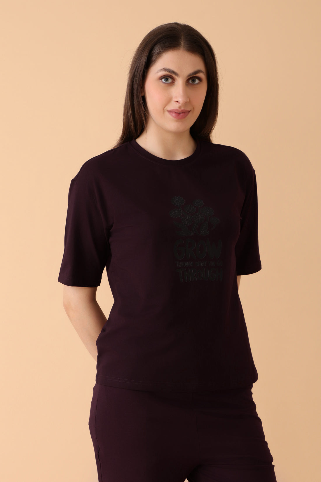 Lazee Luxe Tee Berry Busy