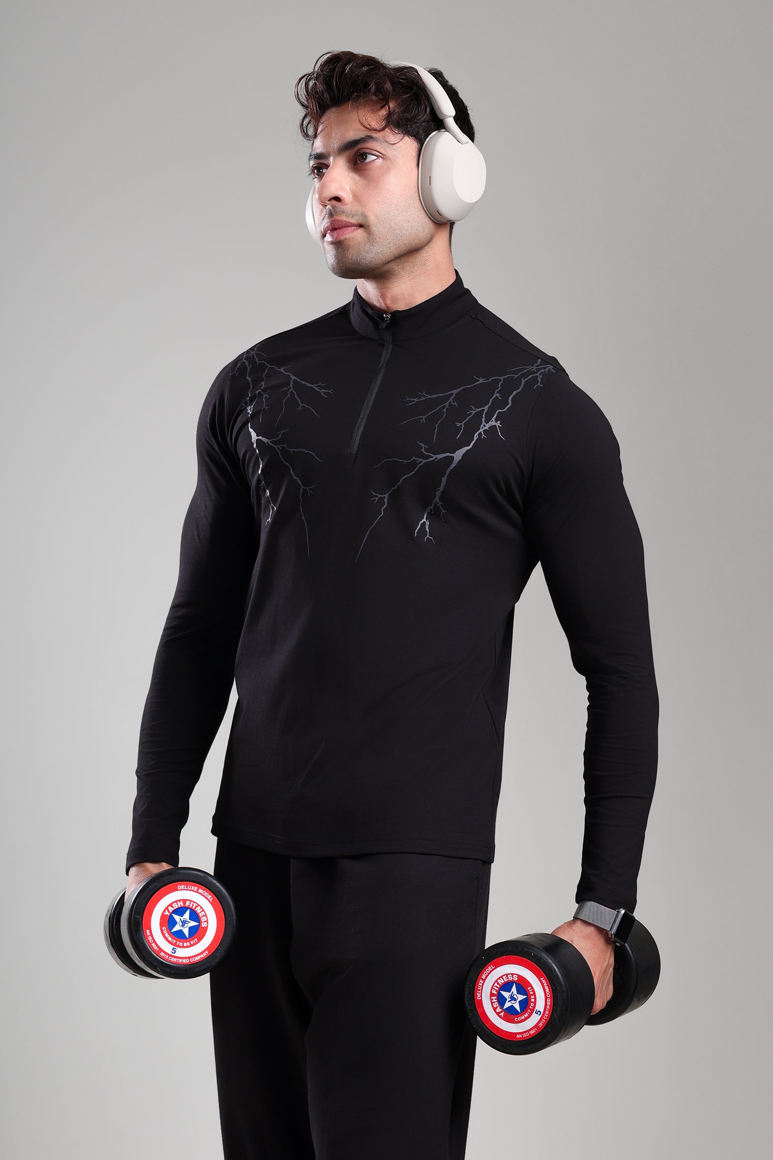 GROW ThunderFlex Zip Tshirt Black