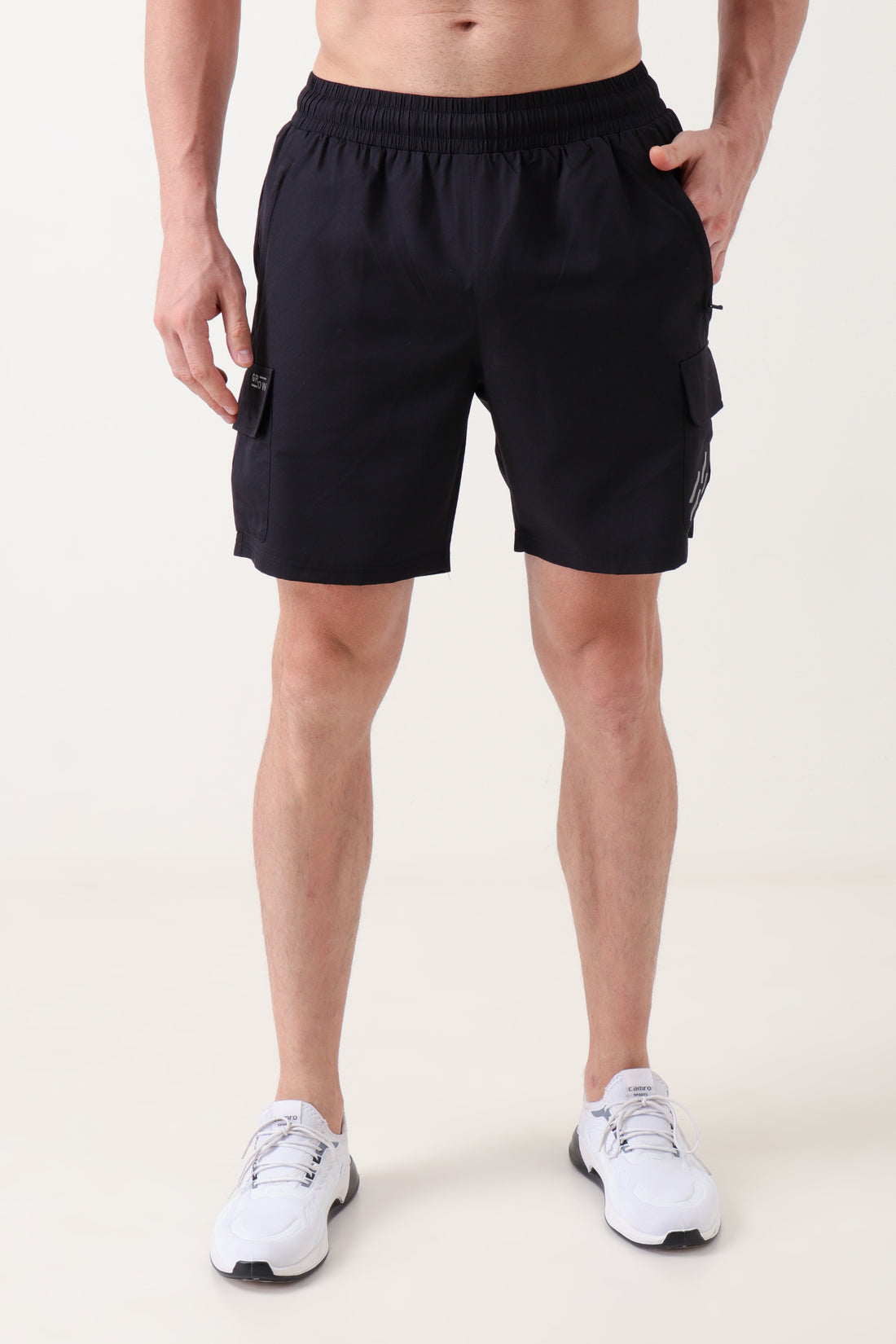 Dobby Cargo Shorts Black